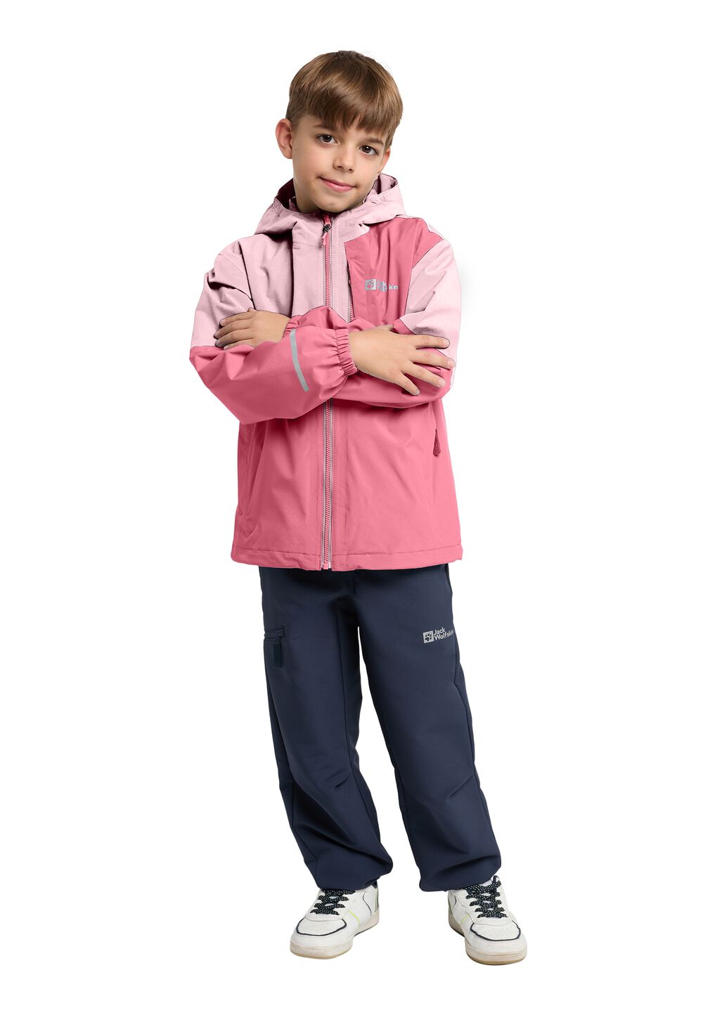 Jack Wolfskin Regenjacke Kinder Actamic 2L Jacket Kids 128 soft pink soft pink von Jack Wolfskin