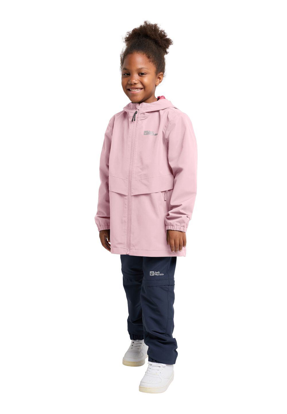 Jack Wolfskin Regenjacke Kinder Malima Jacket Girls 116 water lily water lily von Jack Wolfskin