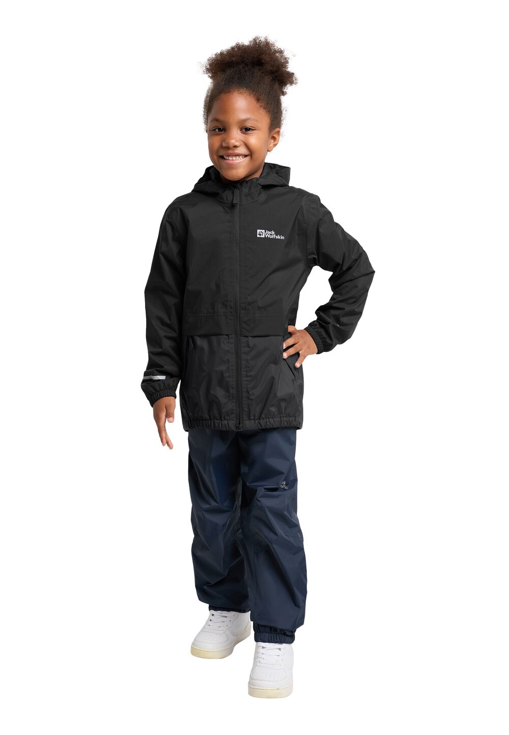 Jack Wolfskin Regenjacke Kinder Rainy Days 2L Jacket Kids 140 schwarz granite black von Jack Wolfskin