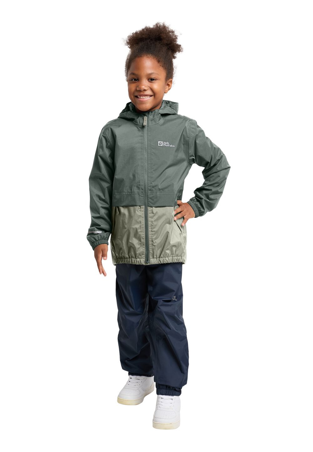 Jack Wolfskin Regenjacke Kinder Rainy Days 2L Jacket Kids 164 grau slate green von Jack Wolfskin