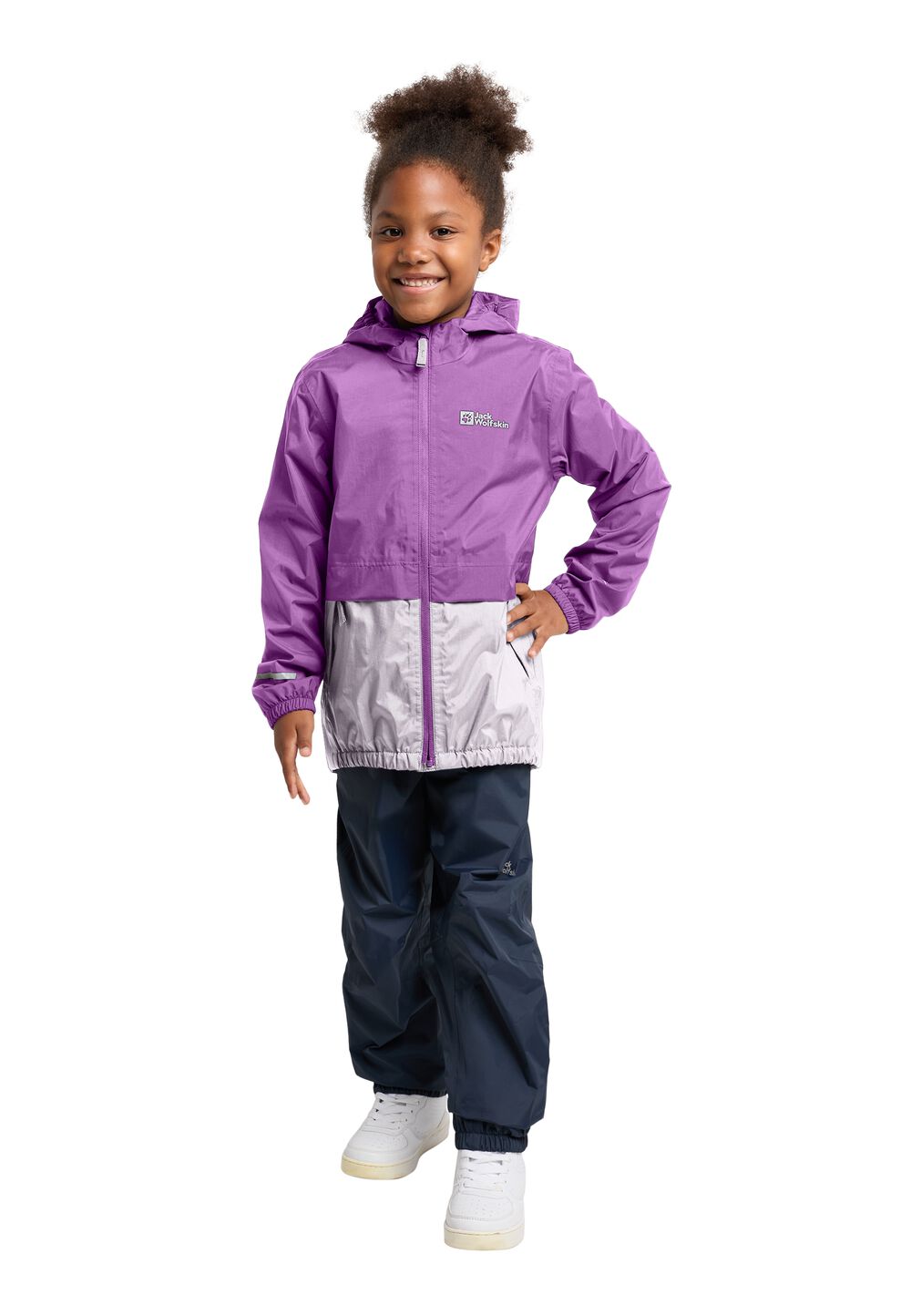 Jack Wolfskin Regenjacke Kinder Rainy Days 2L Jacket Kids 176 sea rose sea rose von Jack Wolfskin