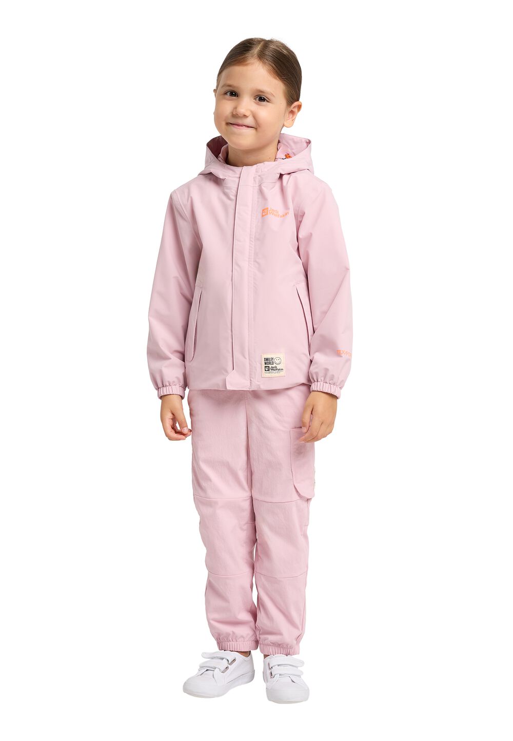 Jack Wolfskin Regenjacke Kinder Smileyworld 2L Jacket Kids 116 water lily water lily von Jack Wolfskin