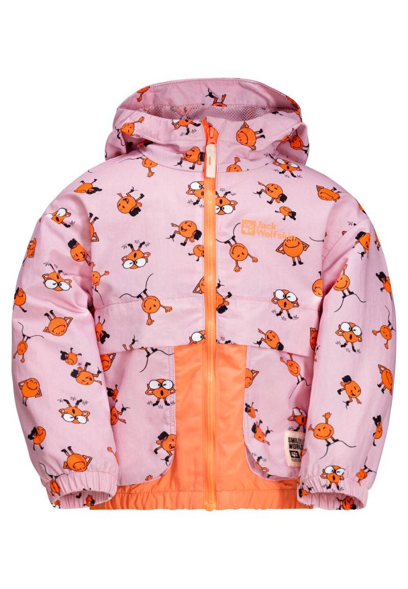 Jack Wolfskin Regenjacke Kinder Smileyworld AOP Jacket Kids 92 icon water lily Icon Water Lily von Jack Wolfskin