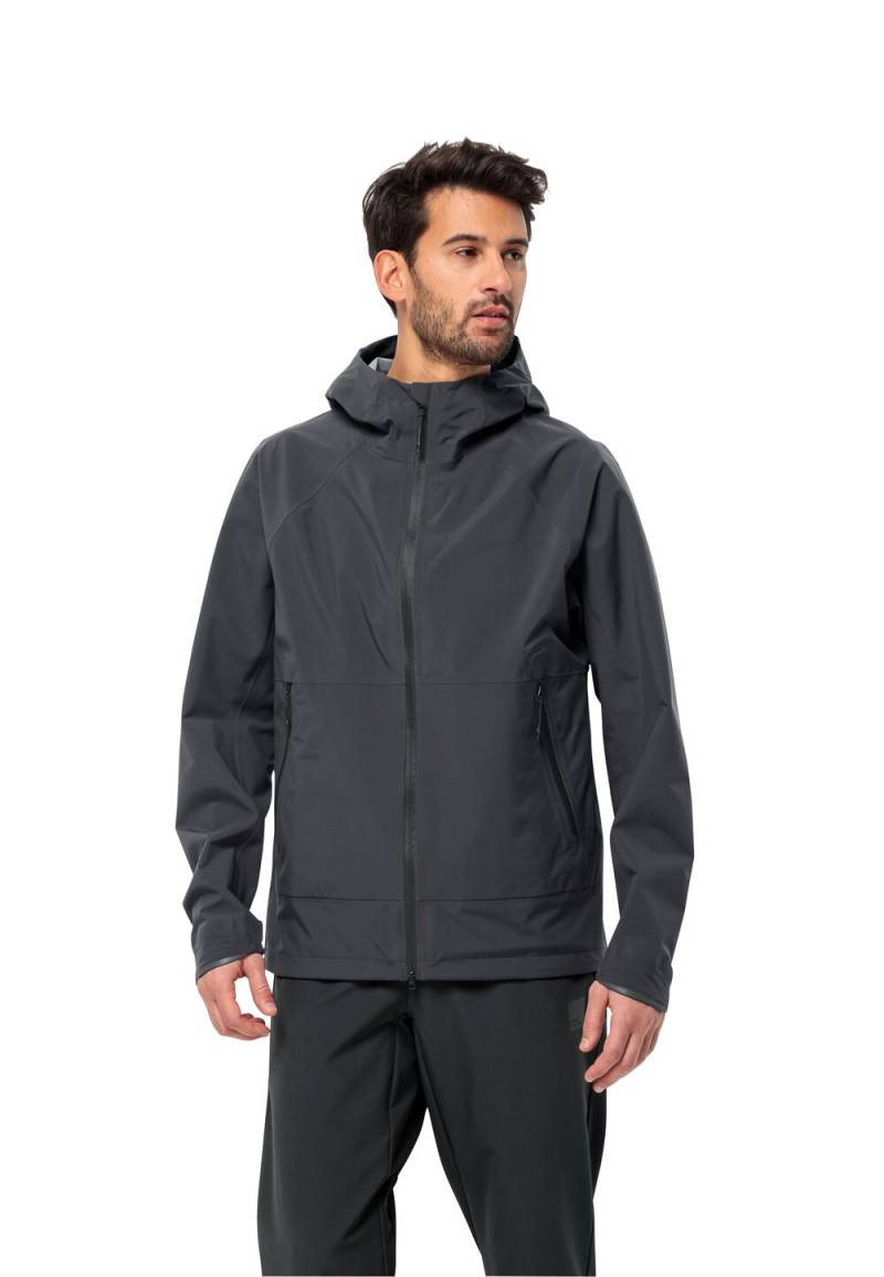Jack Wolfskin Regenjacke aus Mono-Material Herren Bike Commute Mono Jacket Men L phantom Phantom von Jack Wolfskin