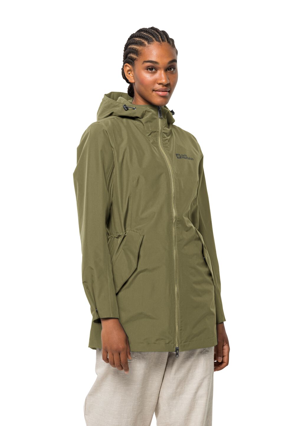 Jack Wolfskin Regenmantel Damen Dakar Parka Women L braun bay leaf von Jack Wolfskin