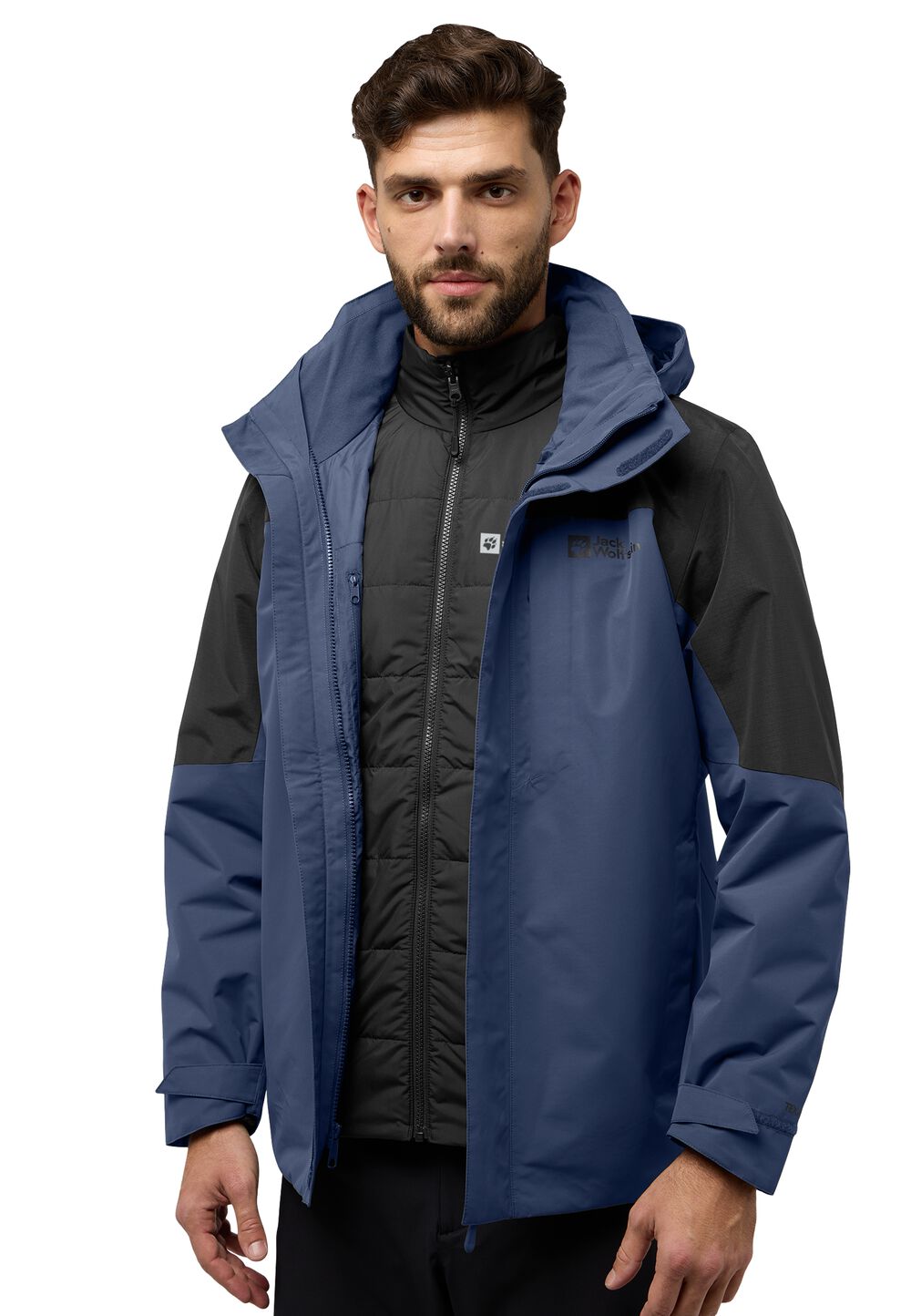 Jack Wolfskin Romberg 3in1 Jacket Men L midnight sky midnight sky von Jack Wolfskin