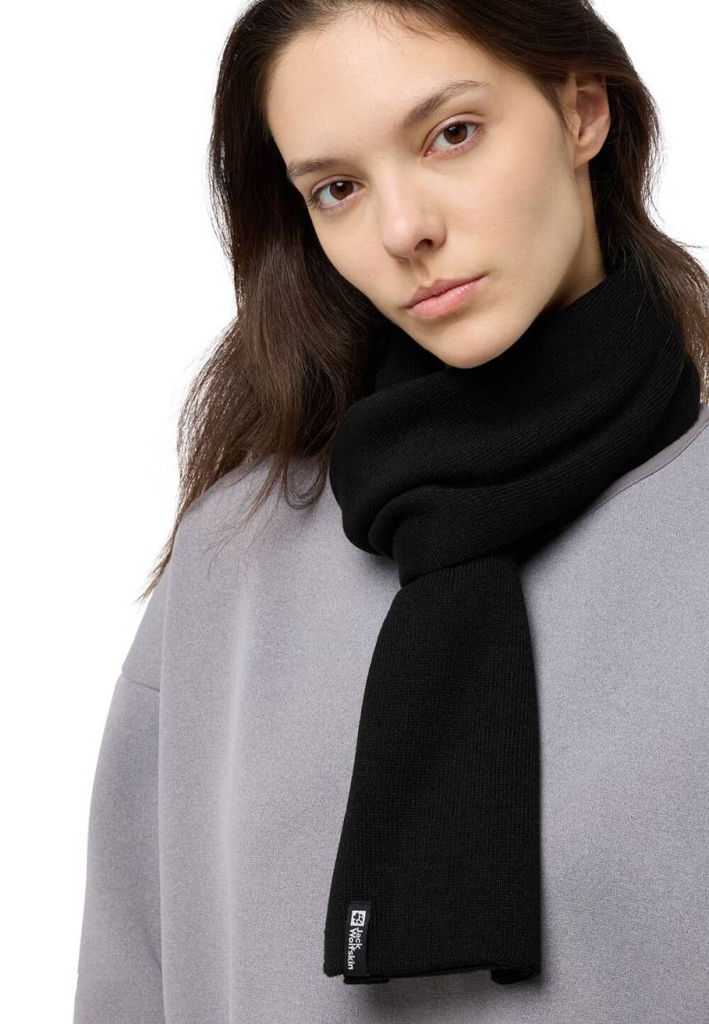 Jack Wolfskin Schal Rib Scarf One Size black black von Jack Wolfskin
