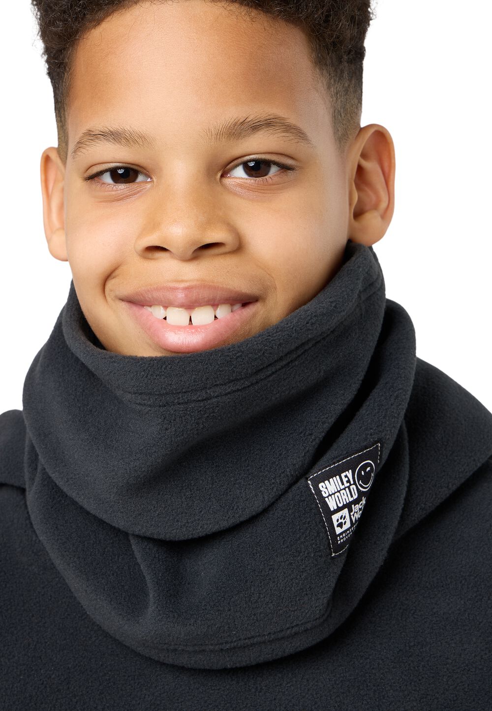 Jack Wolfskin Schlauchschal Kinder Smileyworld Teen Loop One Size granite black granite black von Jack Wolfskin