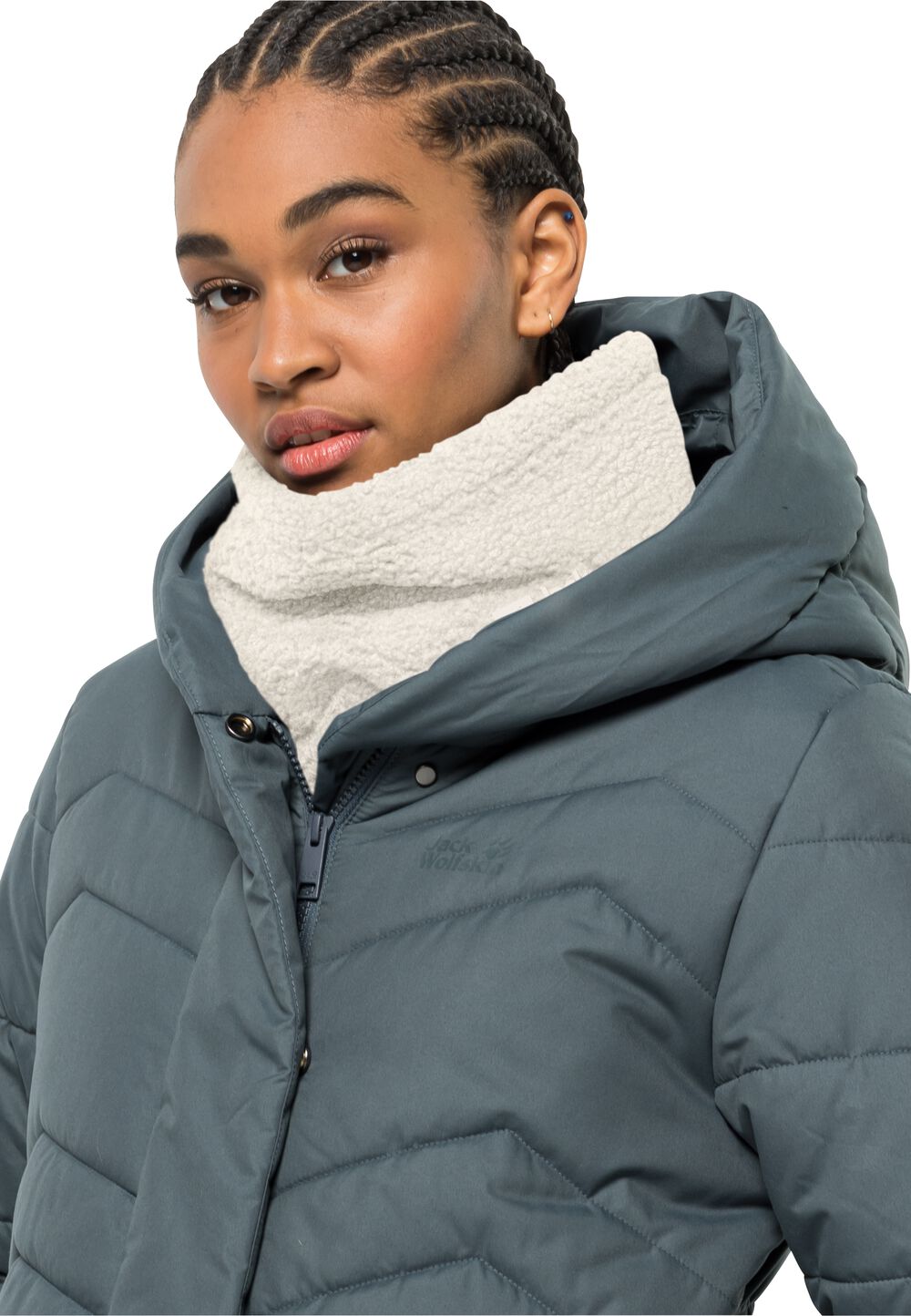 Jack Wolfskin Schlauchschal aus Fleece Damen High Curl Loop Women one size cotton white cotton white von Jack Wolfskin