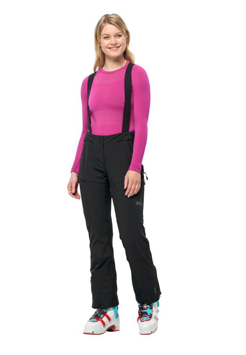 Jack Wolfskin Skitouren-Hose mit RECCO® Ortungssystem Damen Alpspitze Pants Women 46 black black von Jack Wolfskin