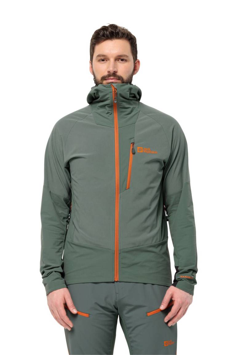 Jack Wolfskin Ski-Softshelljacke Herren Alpspitze Hoody Men XL hedge green Hedge Green von Jack Wolfskin