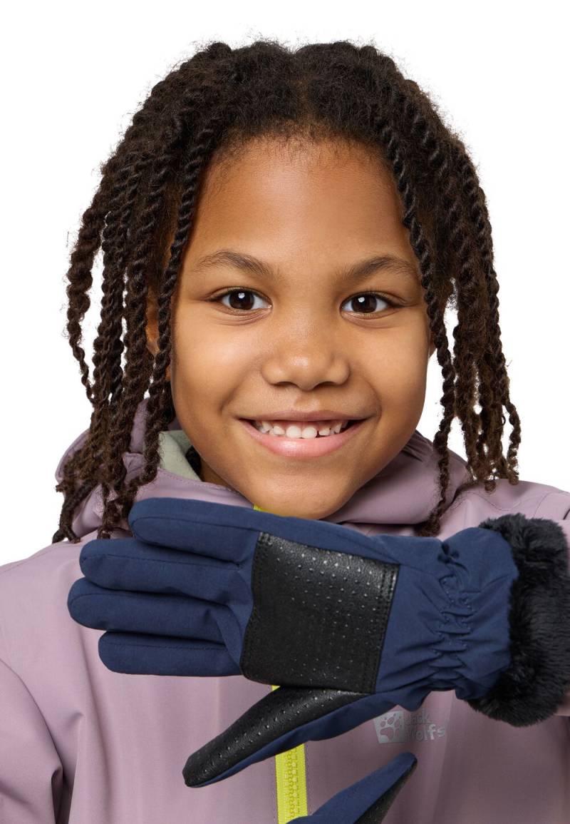 Jack Wolfskin Softshell-Handschuhe Kinder Highloft Glove Kids 116 blau night blue von Jack Wolfskin