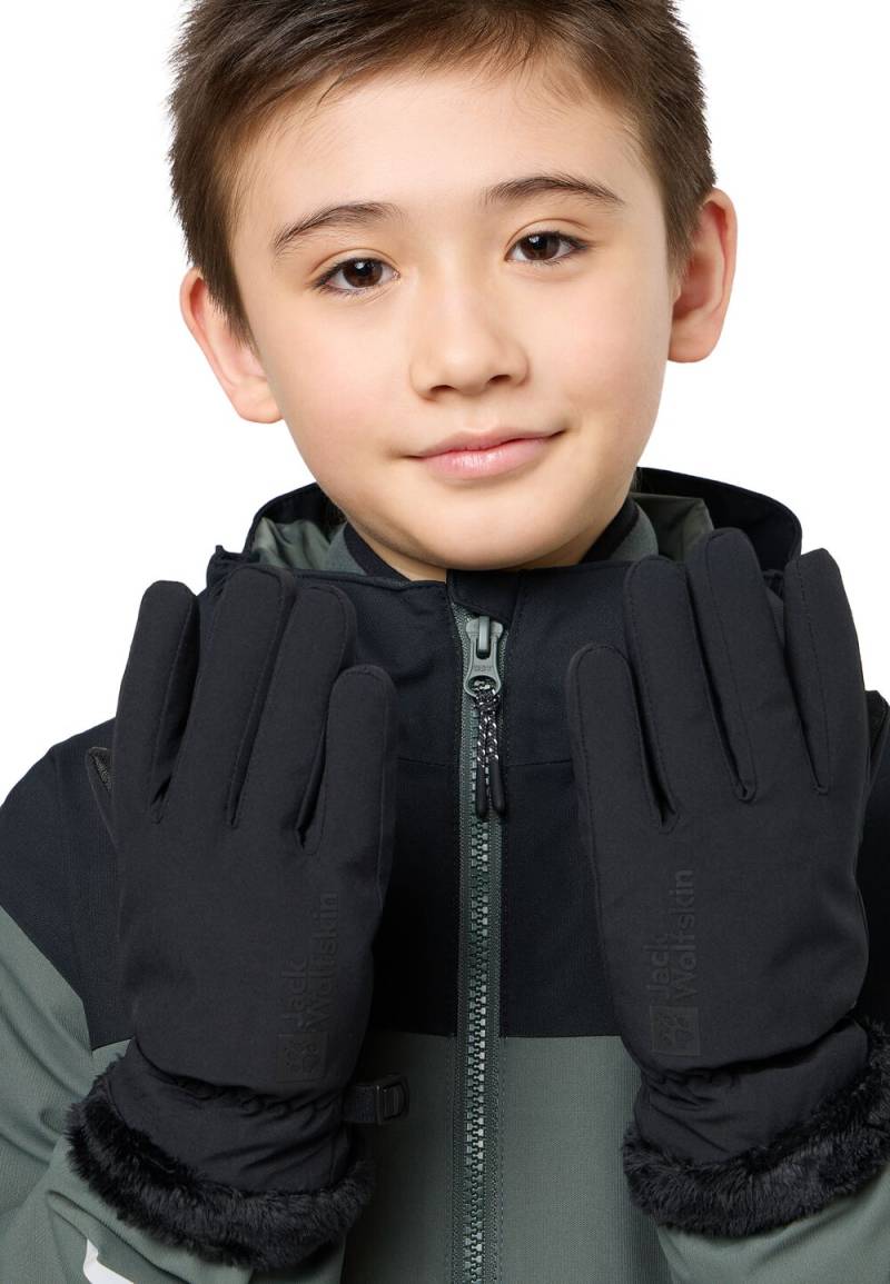 Jack Wolfskin Softshell-Handschuhe Kinder Highloft Glove Kids 152 black black von Jack Wolfskin
