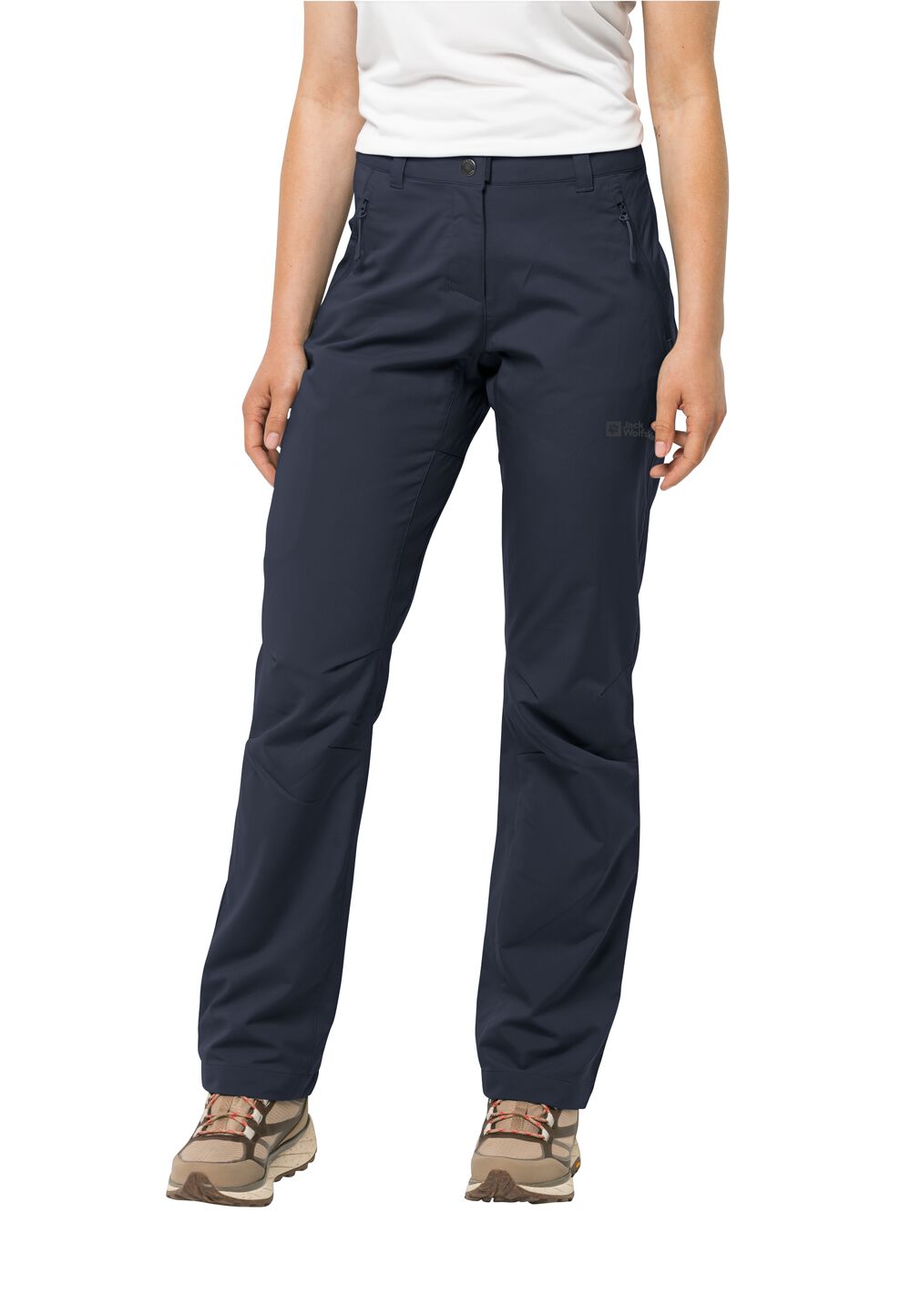 Jack Wolfskin Softshell-Wanderhose Damen Active Track Pants Women 34 blau night blue von Jack Wolfskin