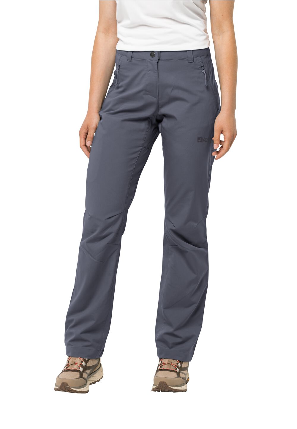 Jack Wolfskin Softshell-Wanderhose Damen Active Track Pants Women 36 dolphin dolphin von Jack Wolfskin