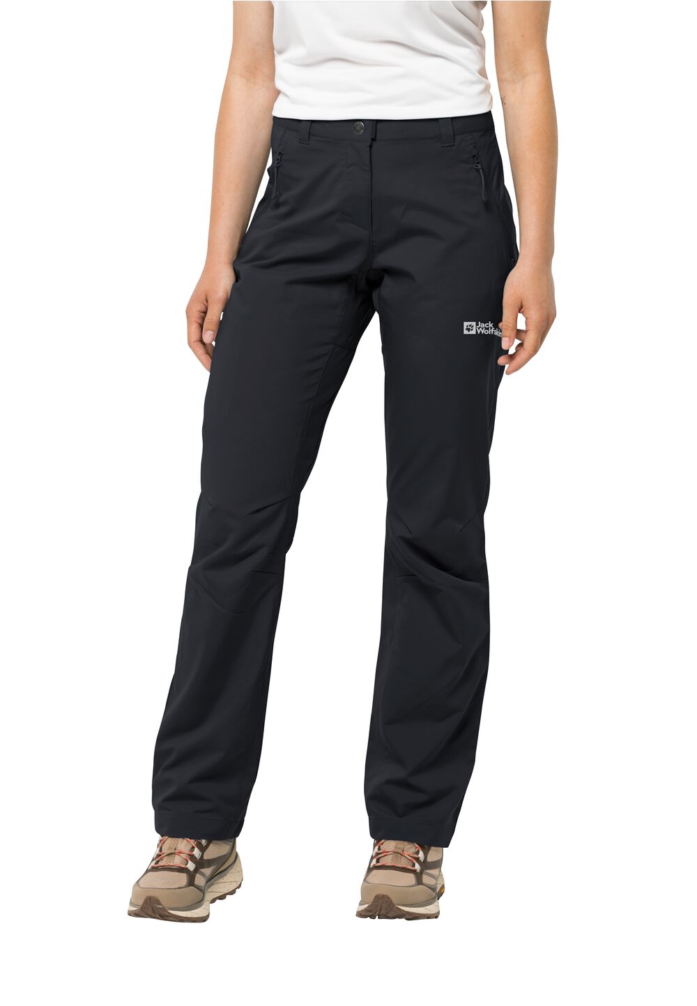 Jack Wolfskin Softshell-Wanderhose Damen Active Track Pants Women 36 schwarz black von Jack Wolfskin