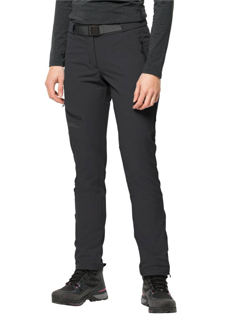 Jack Wolfskin Softshell-Wanderhose Damen Holdsteig Pants Women 36L black black von Jack Wolfskin