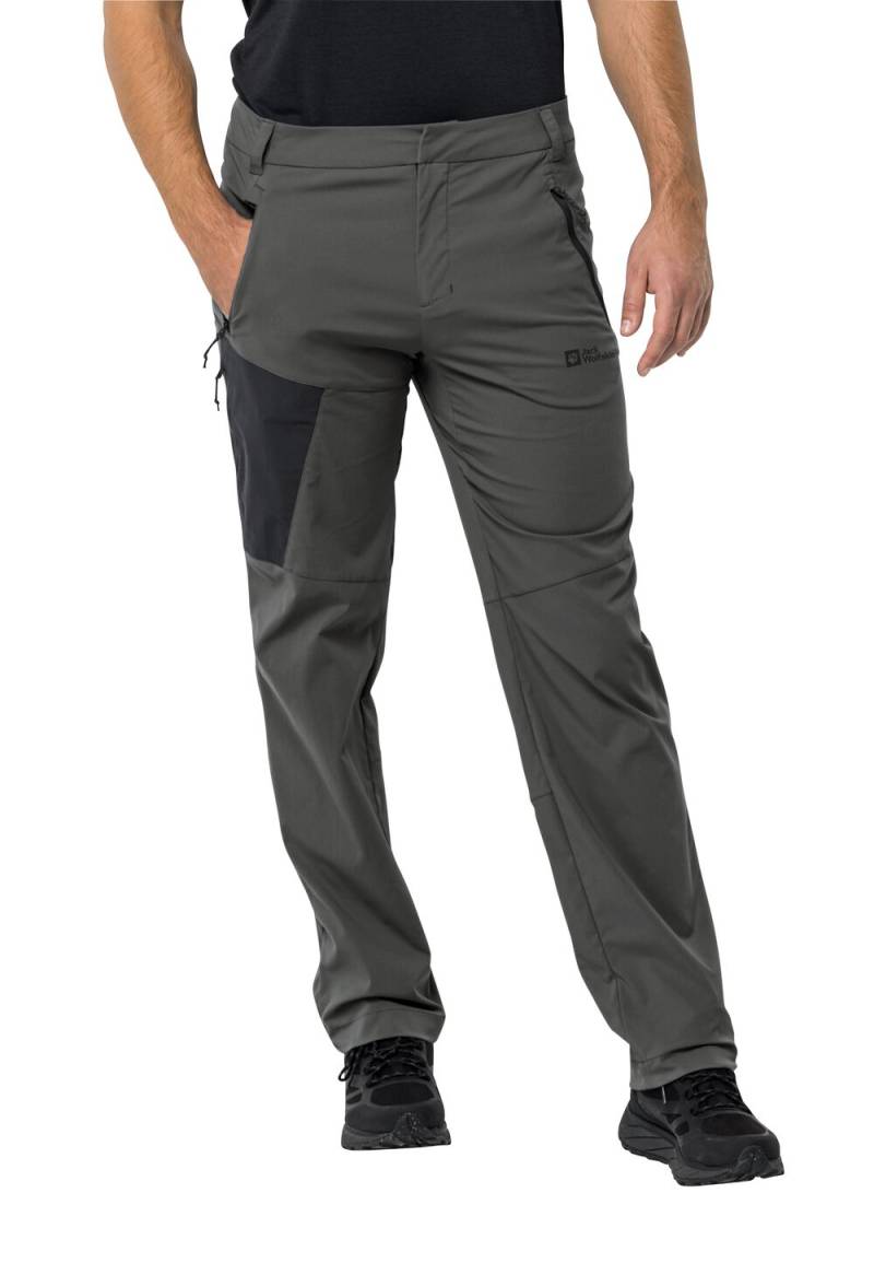 Jack Wolfskin Softshell-Wanderhose Herren Glastal Pants Men 58 grau slate von Jack Wolfskin