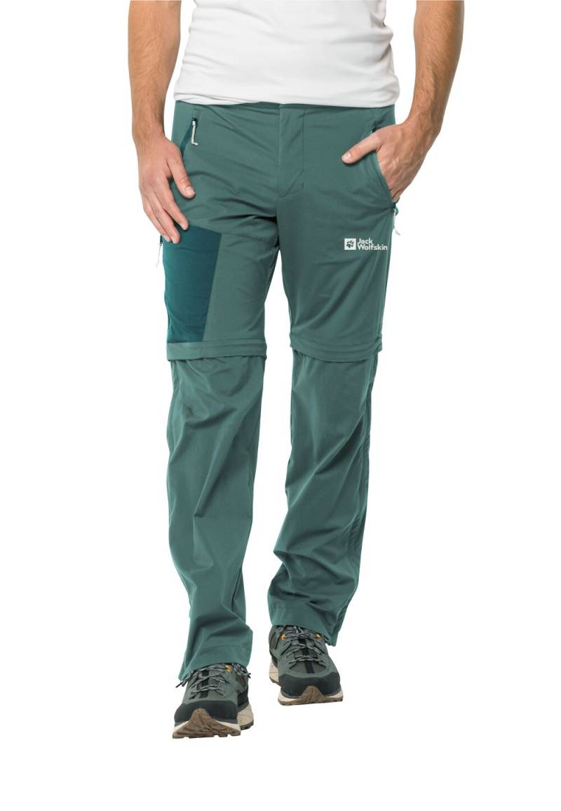 Jack Wolfskin Softshell-Wanderhose Herren Glastal Zip Away Pants Men 48L jade green Jade Green von Jack Wolfskin