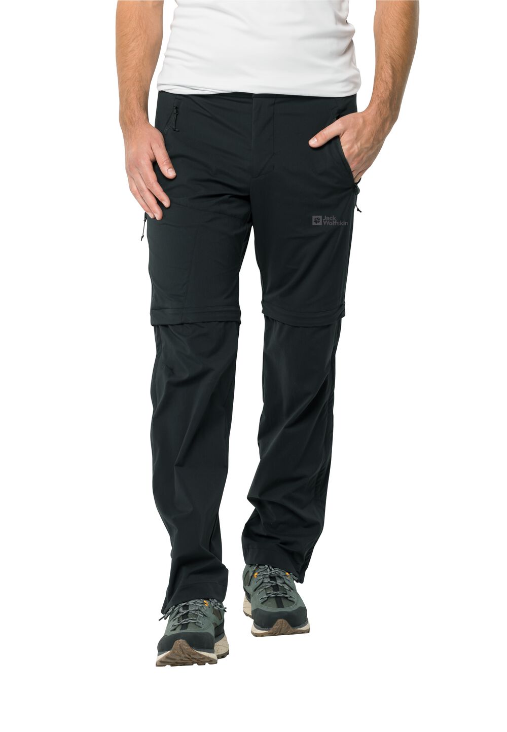 Jack Wolfskin Softshell-Wanderhose Herren Glastal Zip Away Pants Men 52 schwarz black von Jack Wolfskin