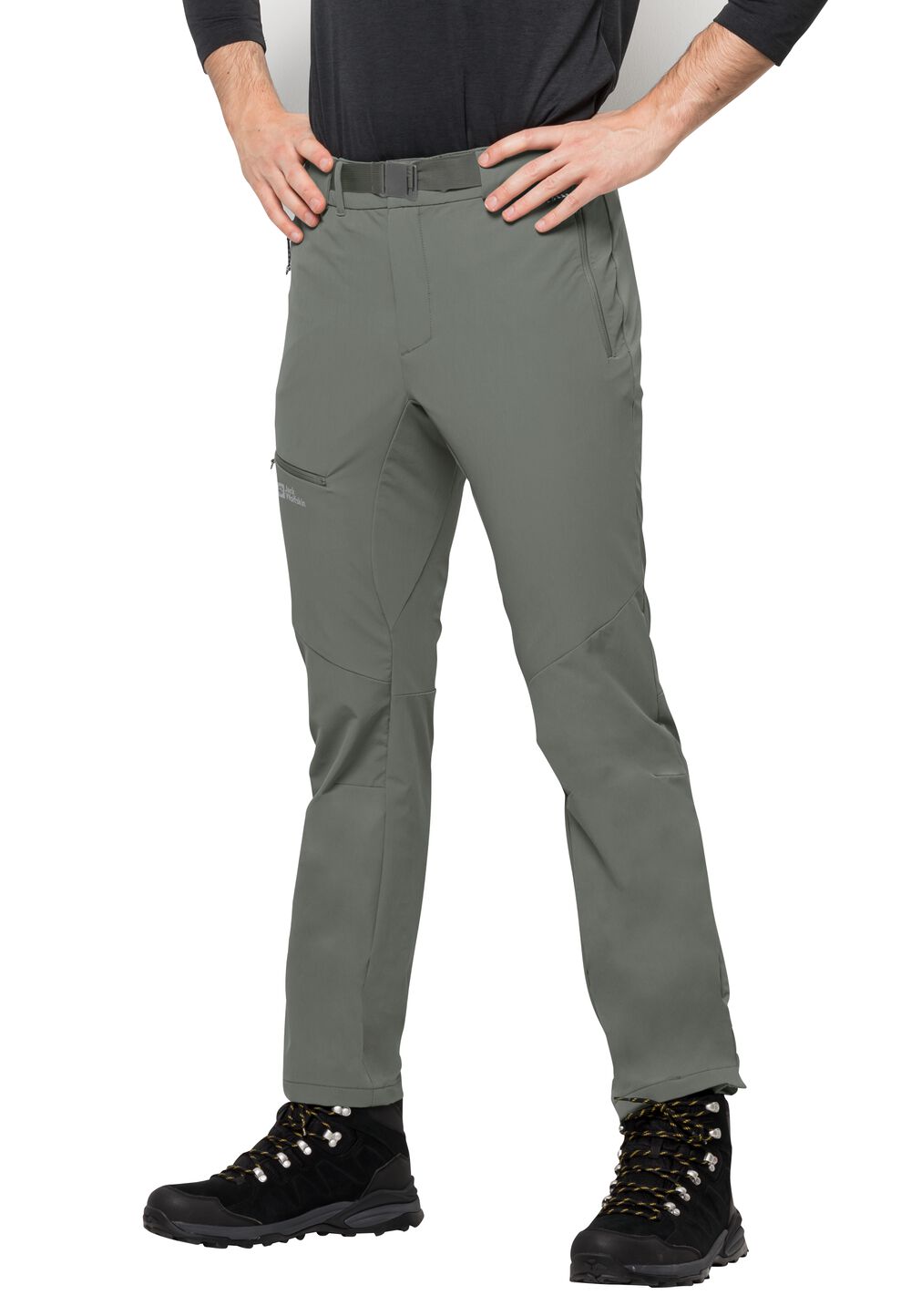 Jack Wolfskin Softshell-Wanderhose Herren Holdsteig Pants Men 56 gecko green gecko green von Jack Wolfskin