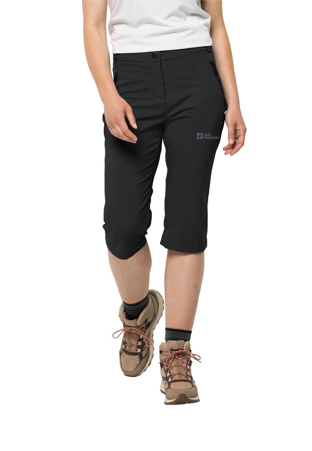 Jack Wolfskin Softshellhose Damen Activate Light 3/4 Pants 36 schwarz black von Jack Wolfskin