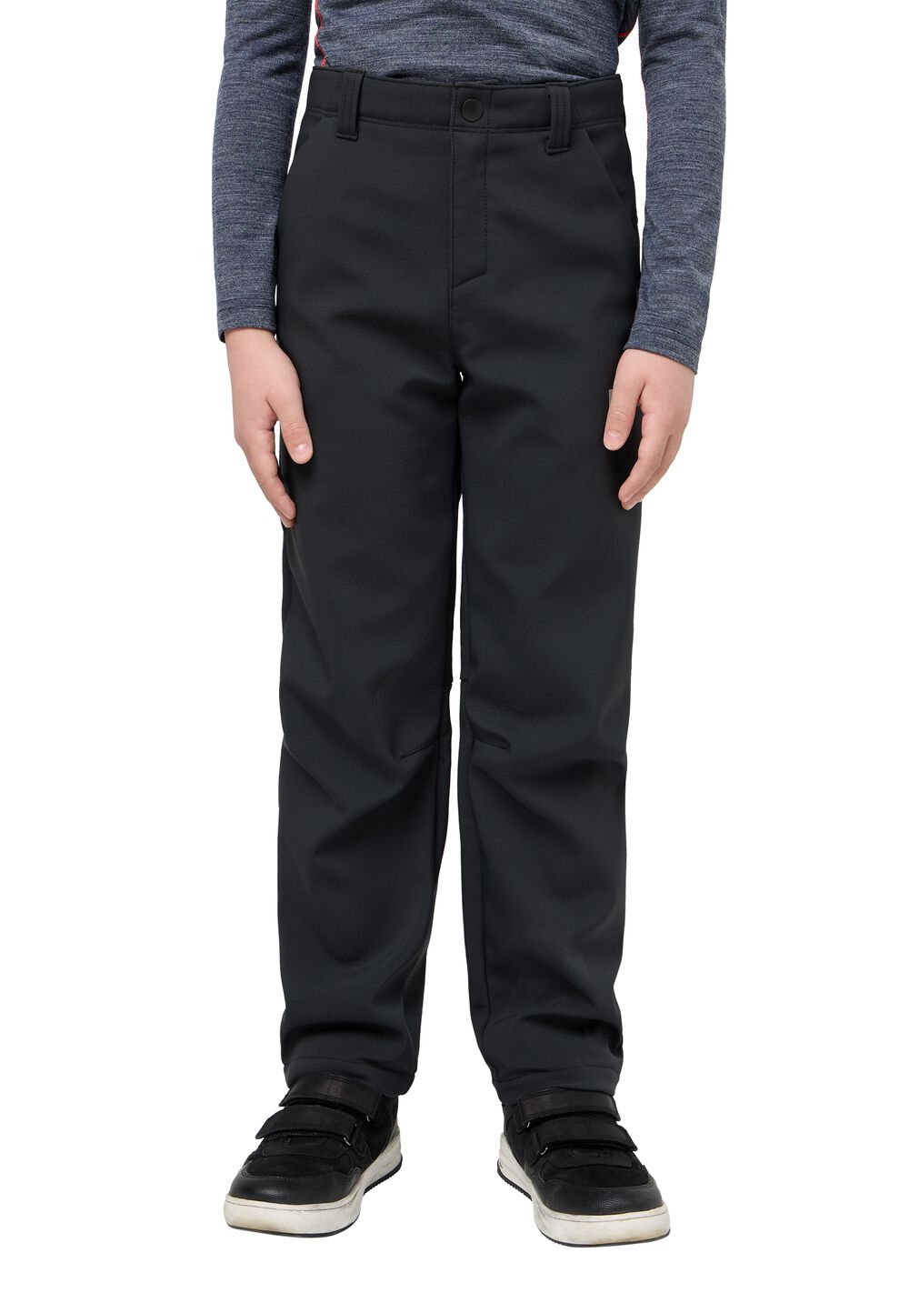 Jack Wolfskin Softshellhose Kinder Fourwinds Pants Kids 104 granite black granite black von Jack Wolfskin
