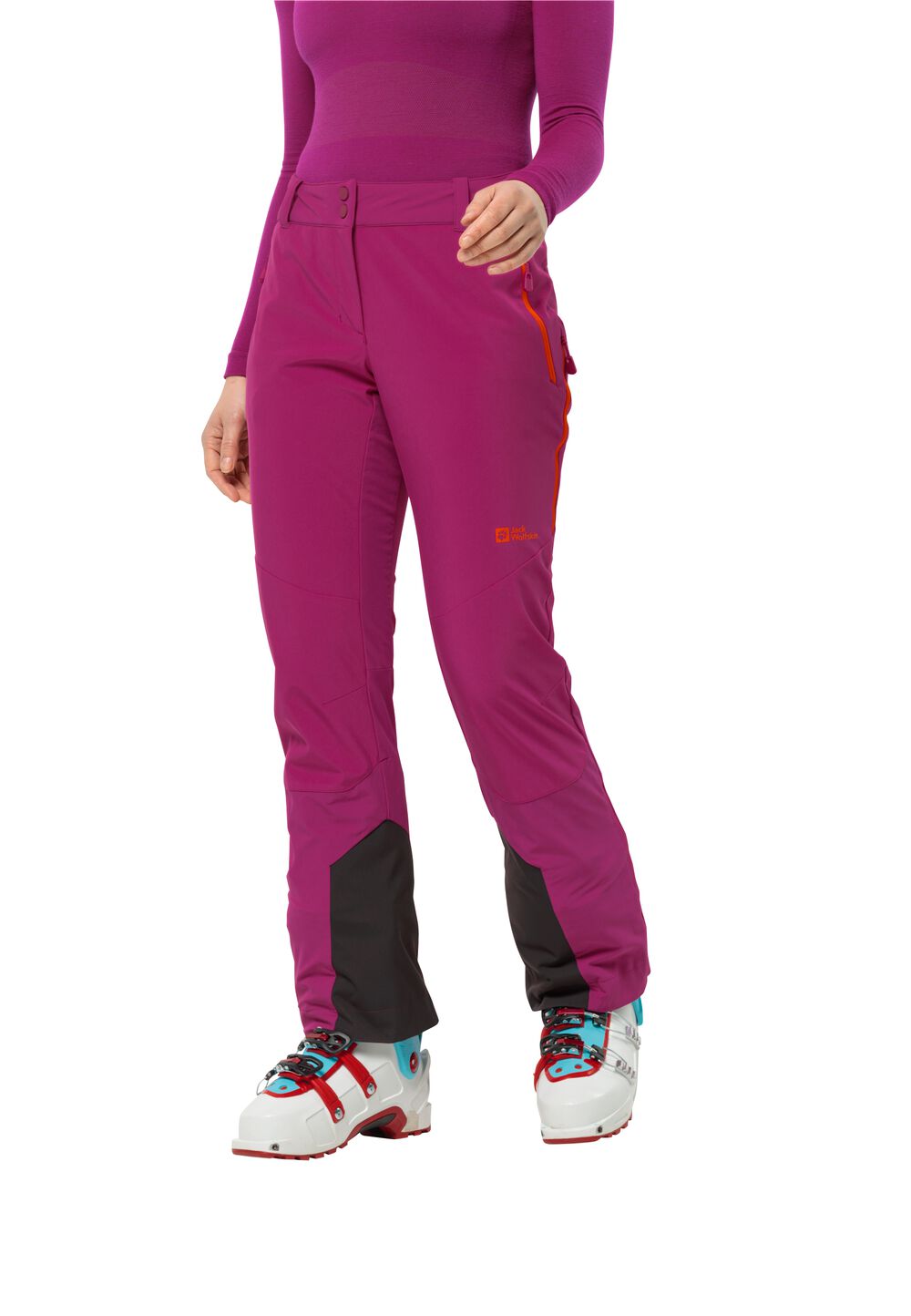 Jack Wolfskin Softshellhose für Skitouren Damen Alpspitze Tour Pants Women 36S new magenta new magenta von Jack Wolfskin