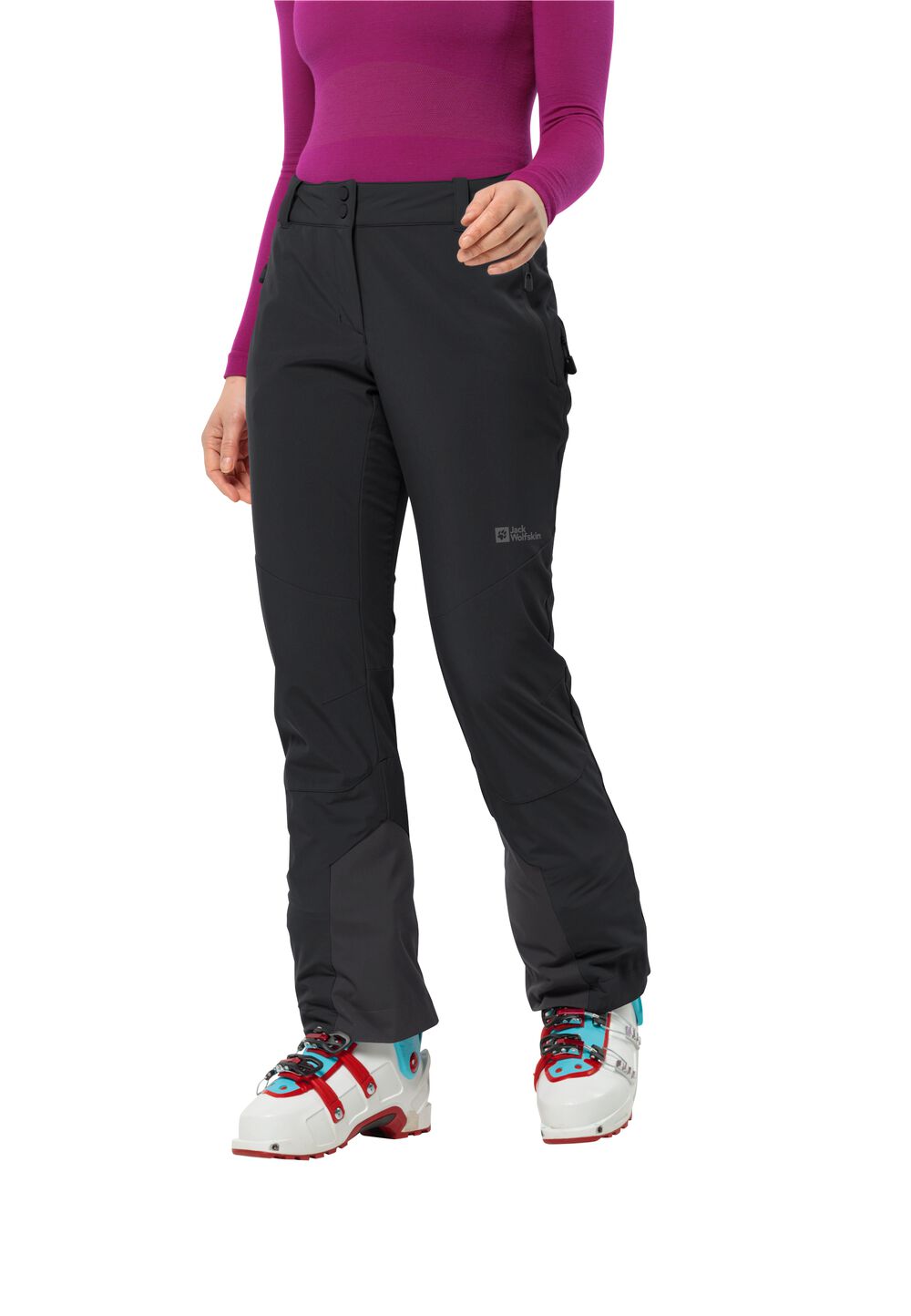 Jack Wolfskin Softshellhose für Skitouren Damen Alpspitze Tour Pants Women 36S schwarz black von Jack Wolfskin