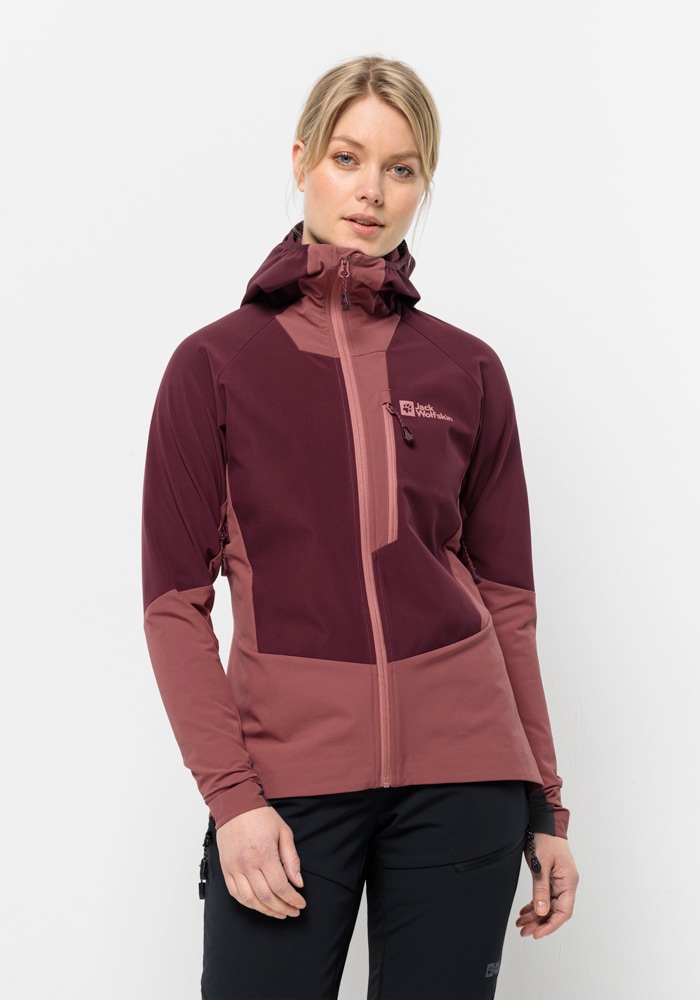 Jack Wolfskin Softshelljacke »ALPSPITZE HOODY W«, mit Kapuze von Jack Wolfskin