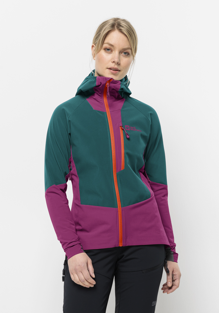 Jack Wolfskin Softshelljacke »ALPSPITZE HOODY W«, mit Kapuze von Jack Wolfskin