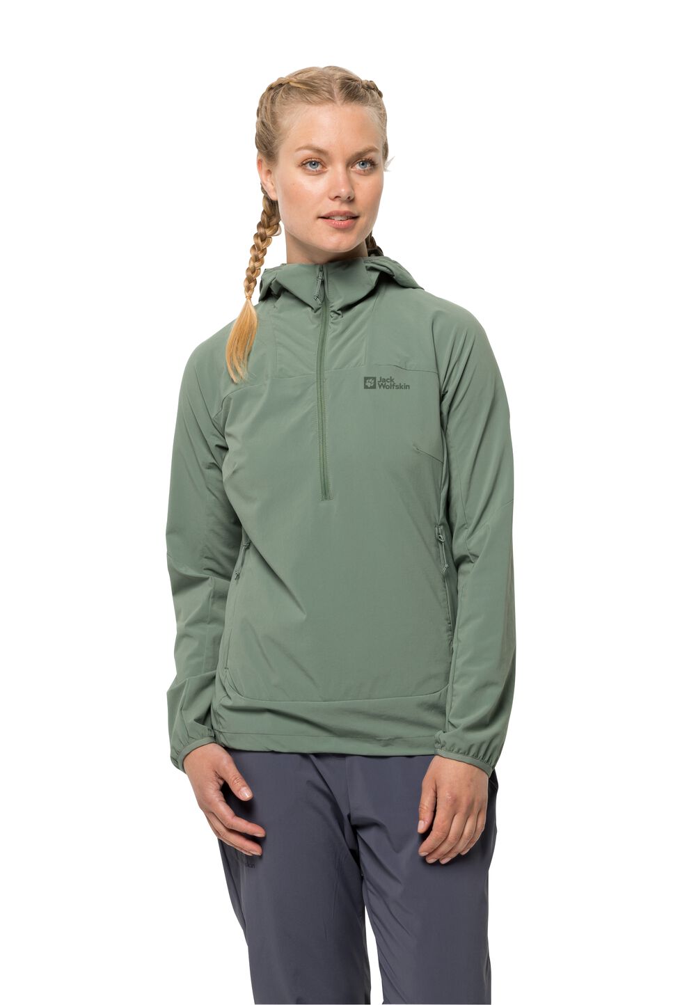 Jack Wolfskin Softshelljacke Damen Prelight Overhead Women L picnic green picnic green von Jack Wolfskin