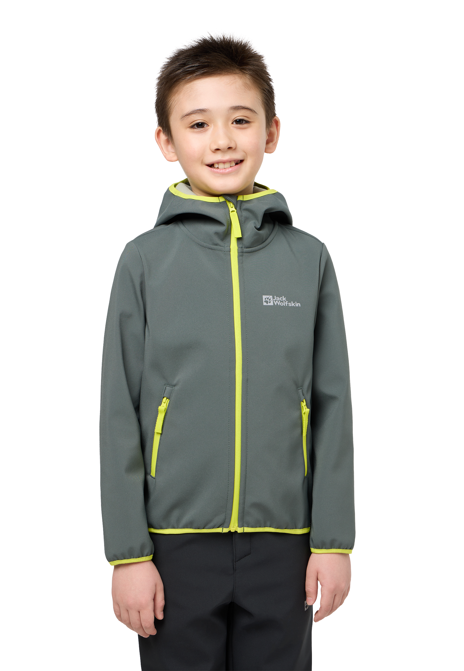 Jack Wolfskin Softshelljacke »FOURWINDS JACKET für Kinder«, mit Kapuze Jack Wolfskin Softshelljacke »FOURWINDS JACKET für Kinder«, mit Kapuze von Jack Wolfskin