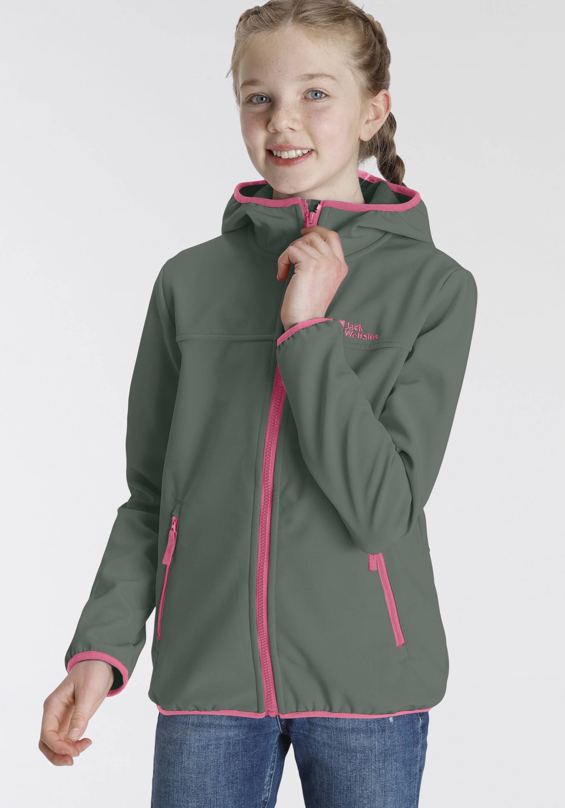 Jack Wolfskin Softshelljacke »FOURWINDS JACKET KIDS«, mit Kapuze von Jack Wolfskin