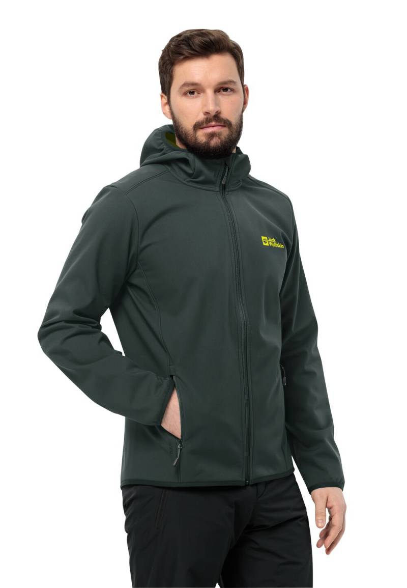 Jack Wolfskin Softshelljacke Herren Bornberg Hoody Men 3XL black olive / firefly black olive / firefly von Jack Wolfskin