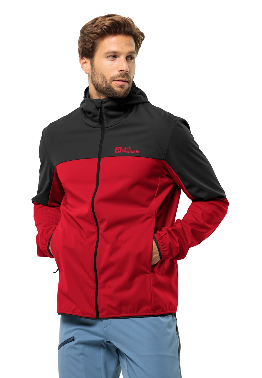 Jack Wolfskin Softshelljacke Herren Feldberg Hoody Men L rot red glow von Jack Wolfskin