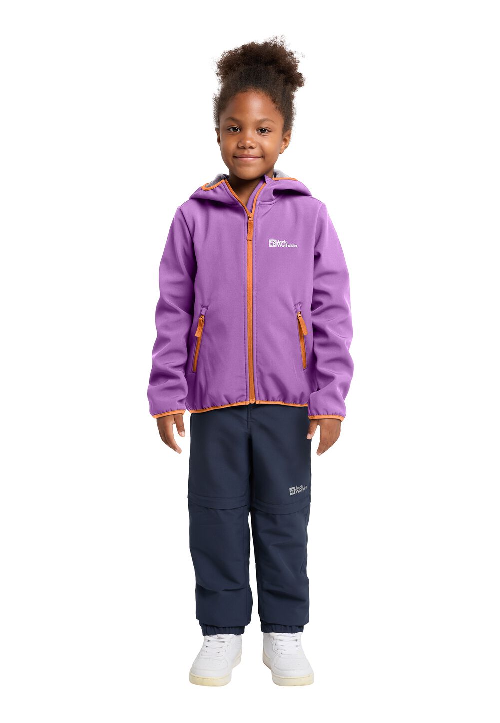 Jack Wolfskin Softshelljacke Kinder Fourwinds Jacket Kids 116 sea rose sea rose von Jack Wolfskin