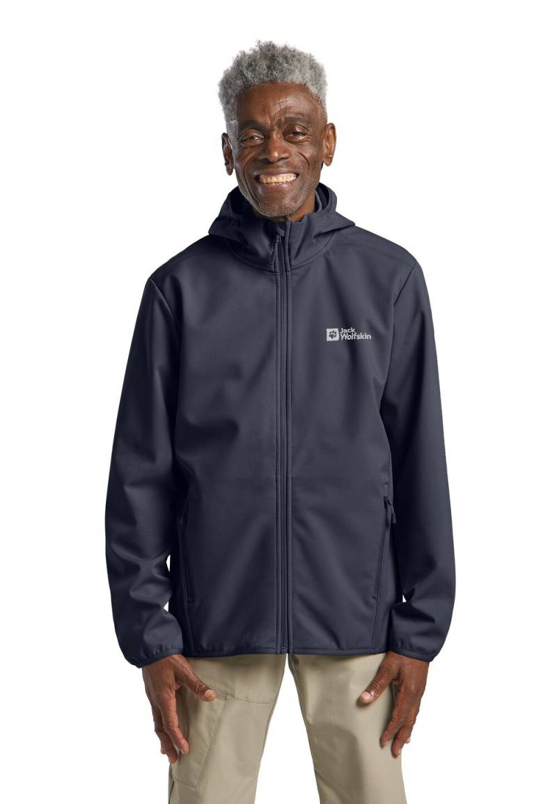 Jack Wolfskin Softshelljacke Herren Bornberg Hoody Men XXL blau night blue von Jack Wolfskin