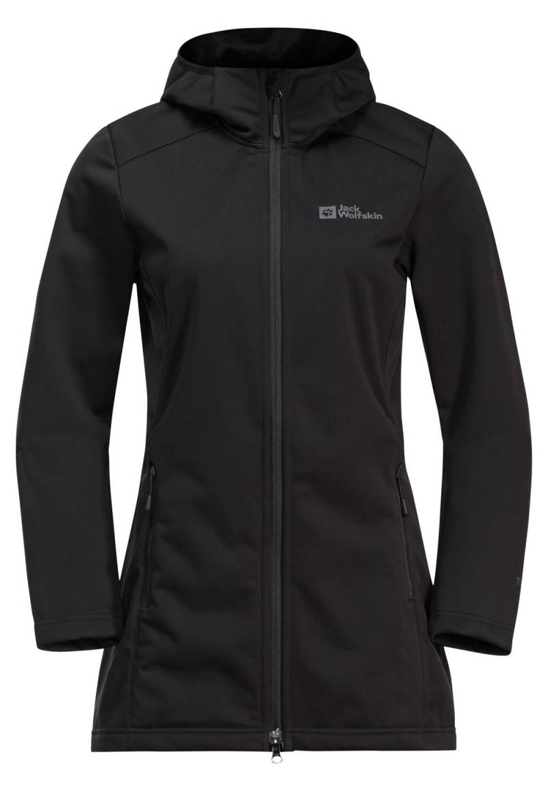 Jack Wolfskin Softshellmantel Damen Windhain Coat Women S black black von Jack Wolfskin