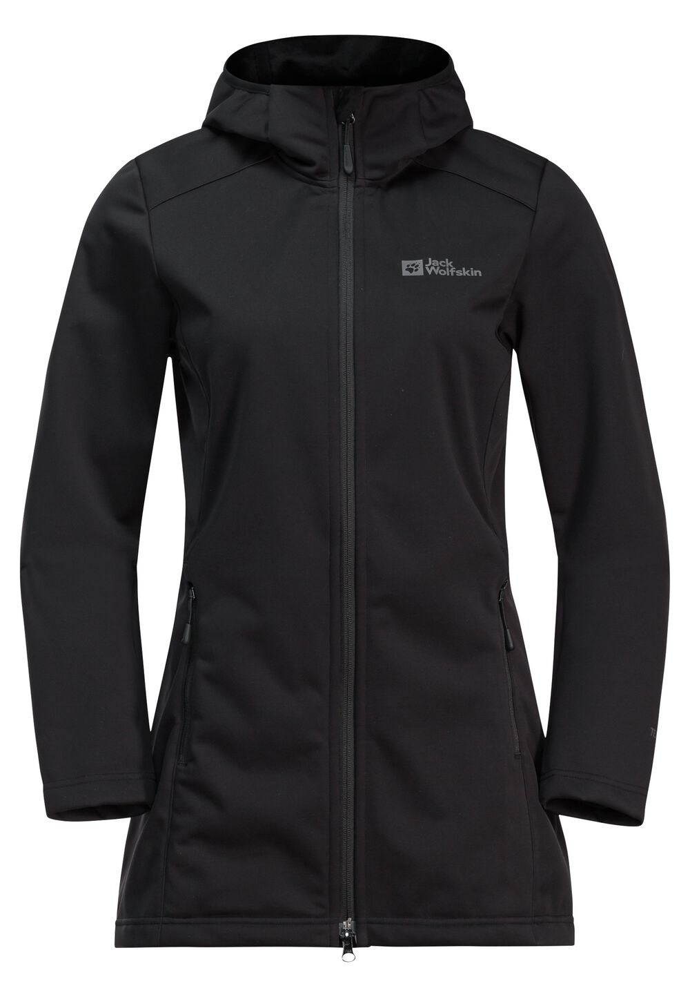Jack Wolfskin Softshellmantel Damen Windhain Coat Women XXL black black von Jack Wolfskin