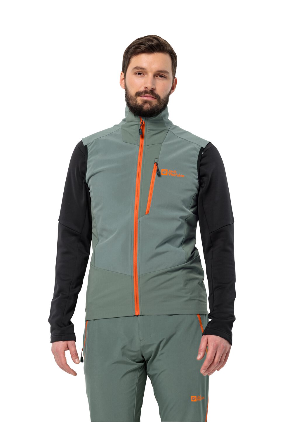 Jack Wolfskin Softshellweste mit RECCO® Ortungssystem Herren Alpspitze Vest Men S hedge green hedge green von Jack Wolfskin