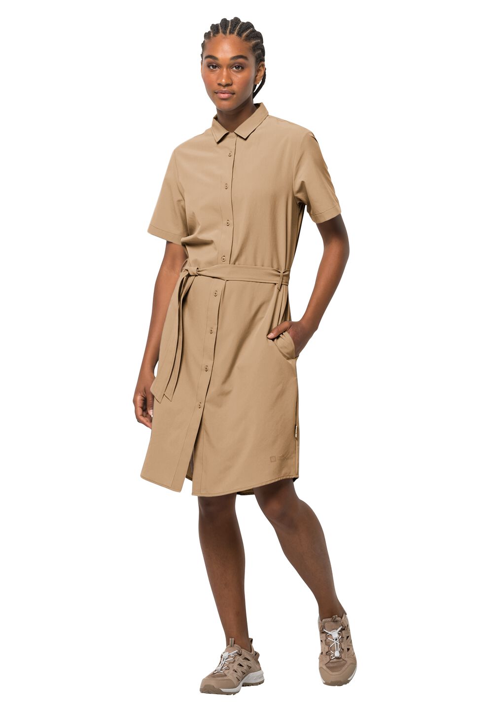 Jack Wolfskin Sommerkleid Damen Holiday Midi Dress M sand storm sand storm von Jack Wolfskin