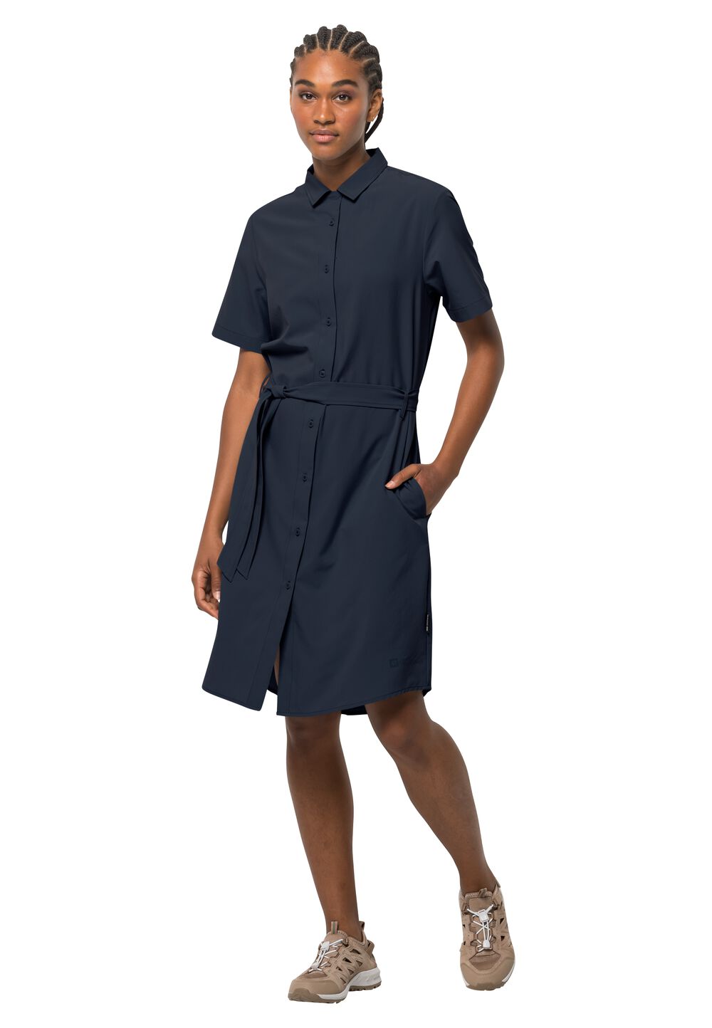 Jack Wolfskin Sommerkleid Damen Holiday Midi Dress S blau night blue von Jack Wolfskin