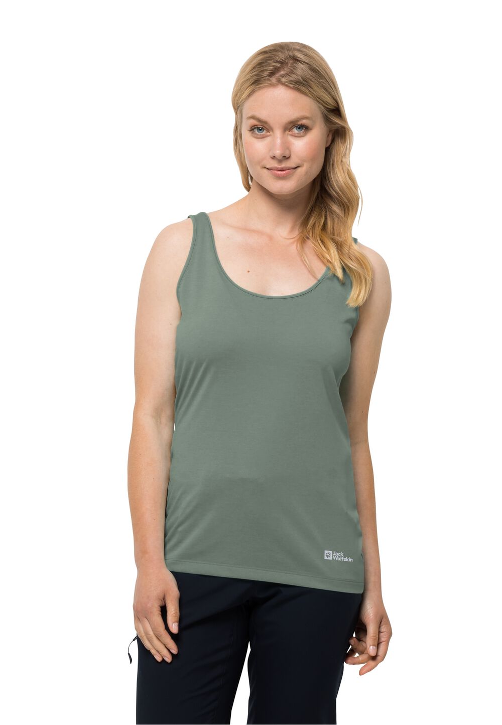 Jack Wolfskin Sport Top Damen Packs & GO Tank Women M picnic green picnic green von Jack Wolfskin