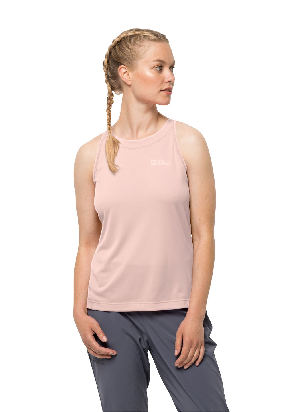 Jack Wolfskin Sport Top Damen Prelight Tank Women M rose smoke rose smoke von Jack Wolfskin