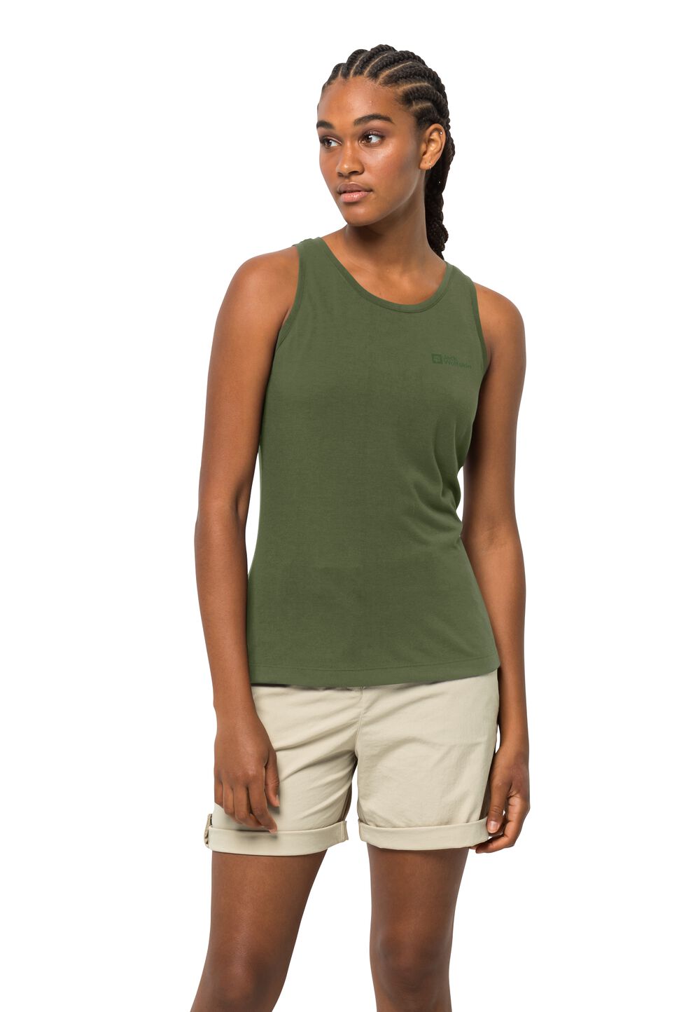 Jack Wolfskin Sport Top Damen Relief Tanktop Women L greenwood greenwood von Jack Wolfskin