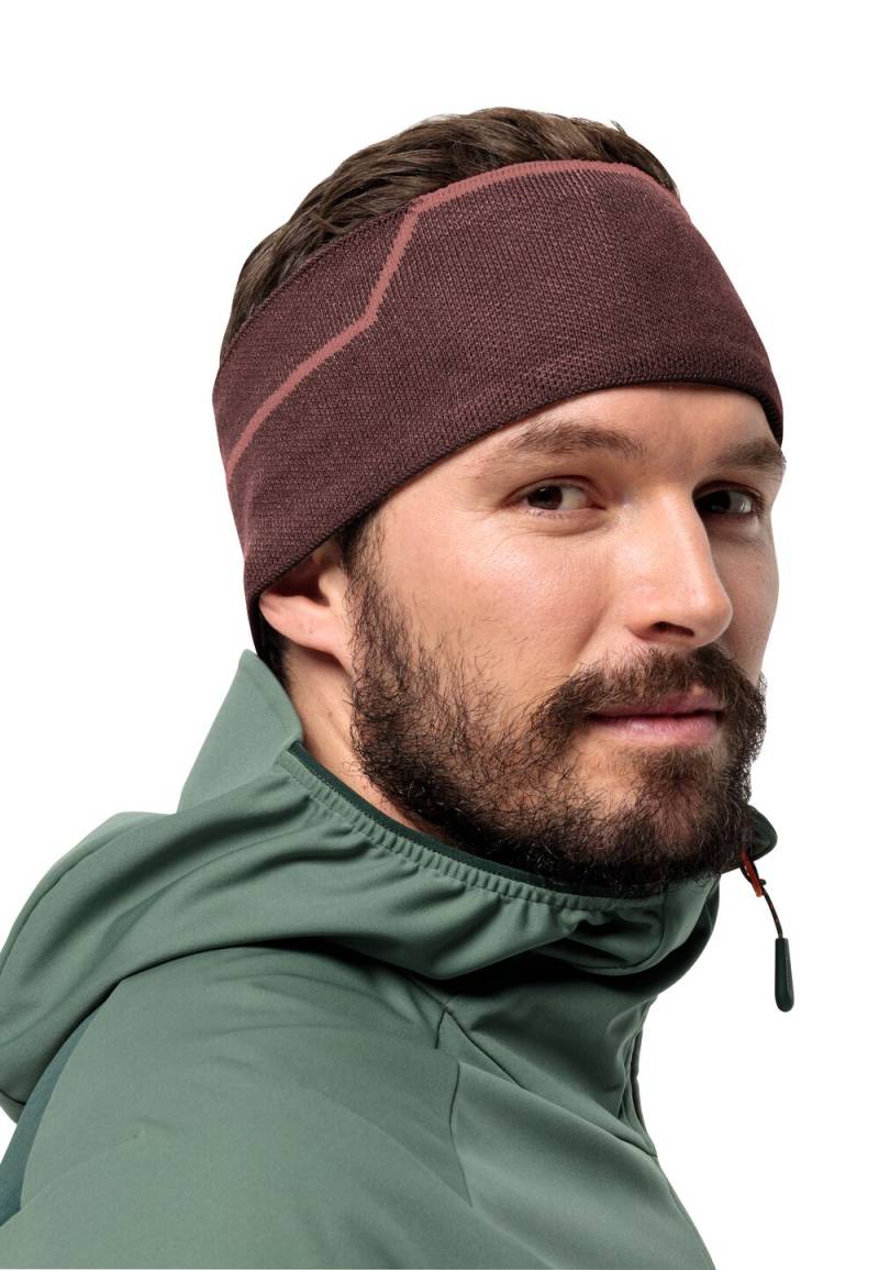 Jack Wolfskin Stirnband Alpspitze Headband L dark maroon dark maroon von Jack Wolfskin