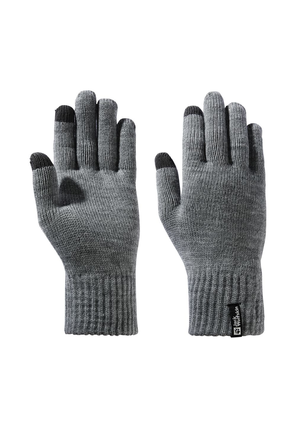 Jack Wolfskin Strick-Handschuhe Rib Glove L grey heather grey heather von Jack Wolfskin