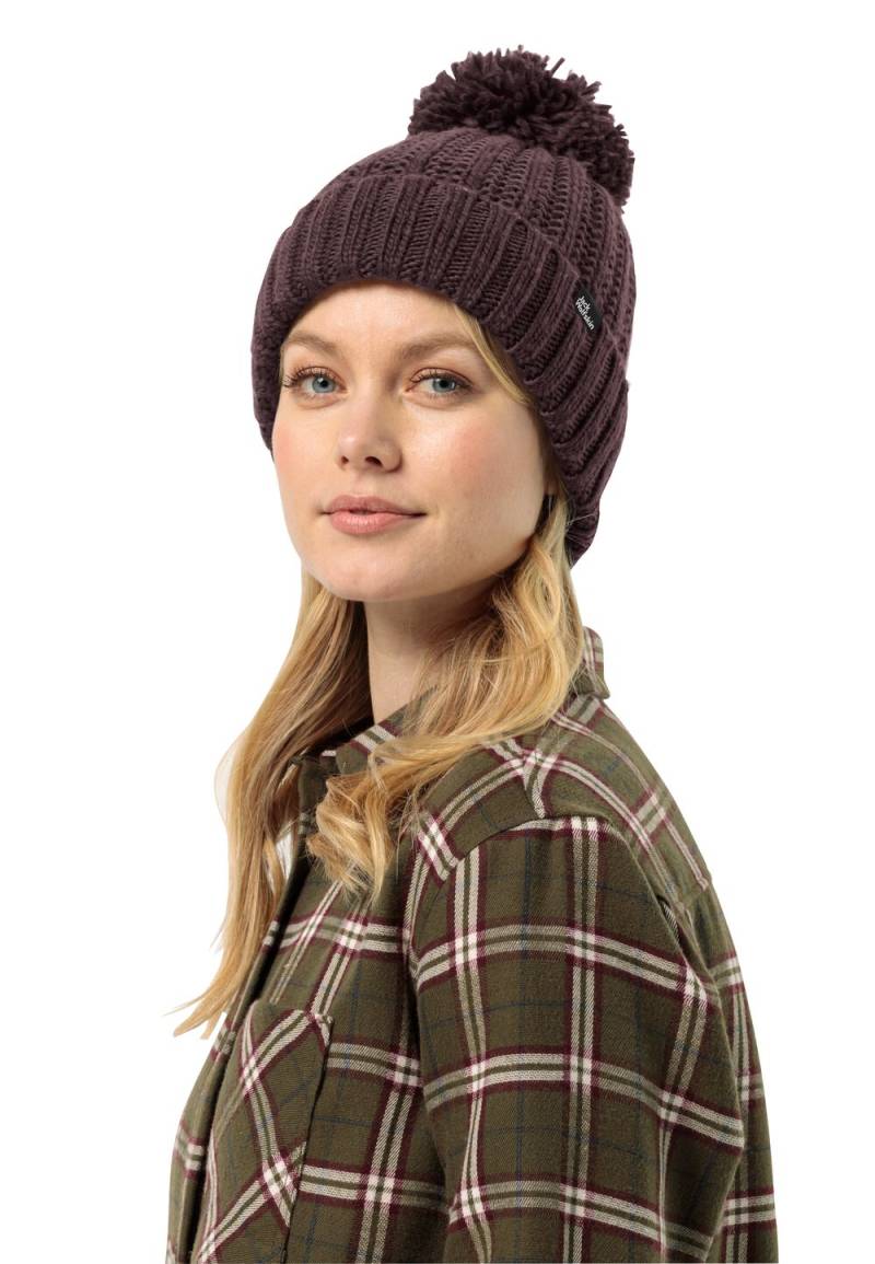 Jack Wolfskin Strickmütze Damen Highloft Knit Beanie Women M boysenberry boysenberry von Jack Wolfskin