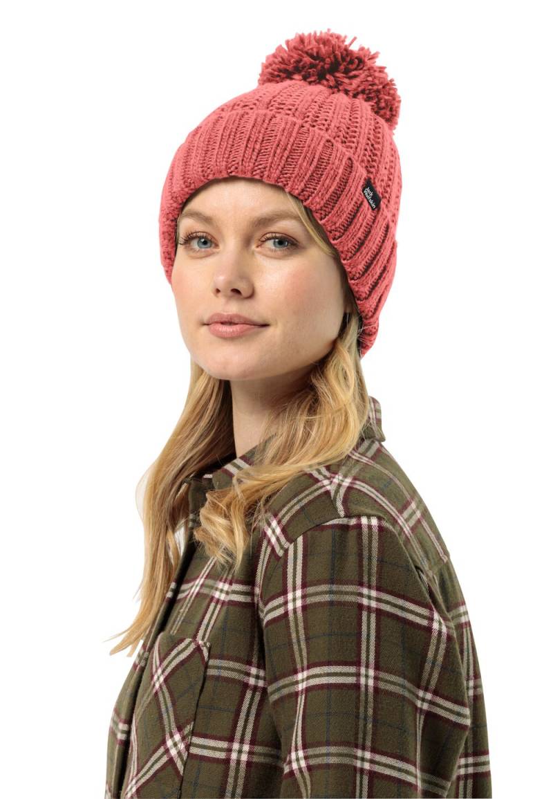 Jack Wolfskin Strickmütze Damen Highloft Knit Beanie Women M red coral red coral von Jack Wolfskin